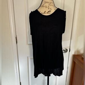 BB Dakota Women's sz L Sleeveless Black Open-Back Top